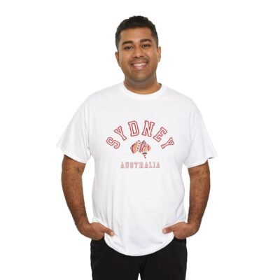 Sydney Australia Unisex Heavy Cotton Tee, Casual Wear, Travel Shirt, Gift for Him/Her, Summer Outfit, Vacation Apparel - Image 7