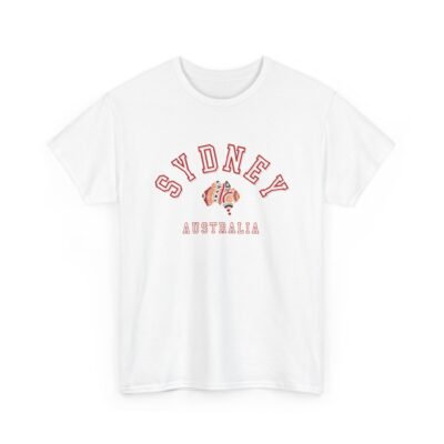 Sydney Australia Unisex Heavy Cotton Tee, Casual Wear, Travel Shirt, Gift for Him/Her, Summer Outfit, Vacation Apparel - Image 3