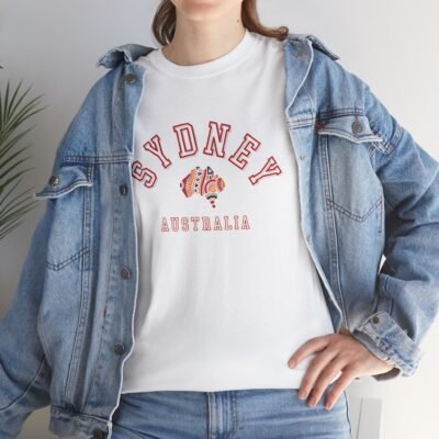 Sydney Australia Unisex Heavy Cotton Tee, Casual Wear, Travel Shirt, Gift for Him/Her, Summer Outfit, Vacation Apparel - Image 9