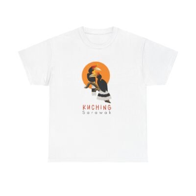 Kuching Sarawak Graphic Tee, Unisex Heavy Cotton Tee, Casual Wear, Travel Souvenir, Gift for Nature Lovers, Bird Lover Apparel - Image 2