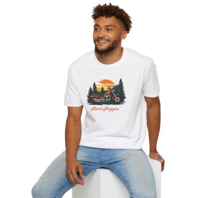 Motorbike Roadtrip Unisex T-Shirt - Adventure Travellers and Roadtrippers Theme - Image 7