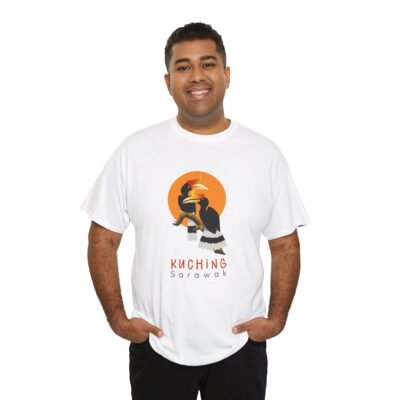 Kuching Sarawak Graphic Tee, Unisex Heavy Cotton Tee, Casual Wear, Travel Souvenir, Gift for Nature Lovers, Bird Lover Apparel - Image 4