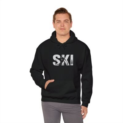 Ski Enthusiast Hooded Sweatshirt | Cozy Winter Hoodie, Ski Apparel, Gift for Skiers, Sportswear, Unisex Ski Hoodie - Image 9
