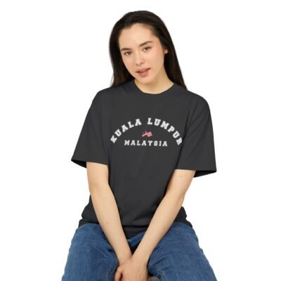 Unisex Heavy Faded Tee - Nostalgic Kuala Lumpur Graphic, Perfect Gift for Travelers, Casual Wear, Summer Vibes, Exploration T-Shirt - Image 8
