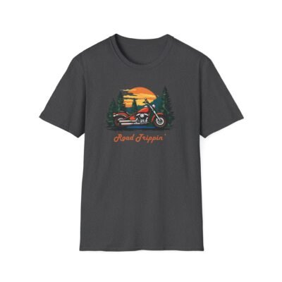 Motorbike Roadtrip Unisex T-Shirt - Adventure Travellers and Roadtrippers Theme - Image 13