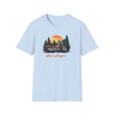 Motorbike Roadtrip Unisex T-Shirt - Adventure Travellers and Roadtrippers Theme - Image 16