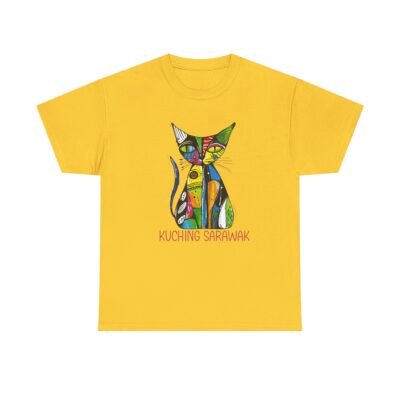 Colorful Cat Tee, Perfect for Cat Lovers, Kuching Sarawak Design, Gift for Pet Owners, Casual Wear, Animal Lovers Tee, Unique Graphic [...] - Image 26