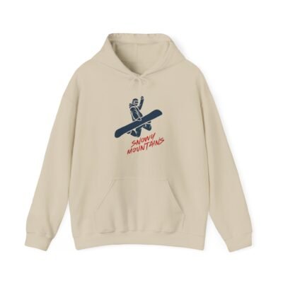 Snowy Mountains Hoodie, Cozy Winter Sweatshirt, Snowboarder Pullover, Perfect for Ski Season, Holiday Gift for Him or Her - Image 12