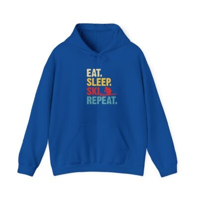 Skiing Humor Hoodie - Eat, Sleep, Ski, Repeat, Cozy Winter Gift, Ski Lover Apparel, Unisex Hoodie, Fun Ski Sweatshirt - Image 29