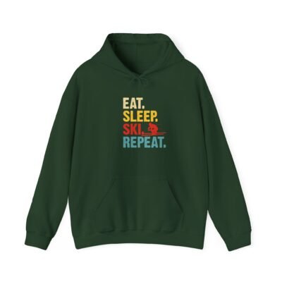 Skiing Humor Hoodie - Eat, Sleep, Ski, Repeat, Cozy Winter Gift, Ski Lover Apparel, Unisex Hoodie, Fun Ski Sweatshirt - Image 21