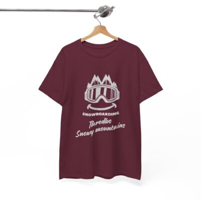 Snowy Mountains Snowboarding T-Shirt for Snowboarders and Skiers - Image 6