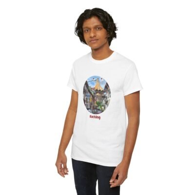Kuching Design Unisex Heavy Cotton Tee, Casual Wear, Travel Souvenir, Gift for Him/Her, Streetwear, Art Lovers - Image 7