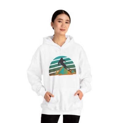 Retro Skiing Hoodie - Unisex Heavy Blend™ - Image 5