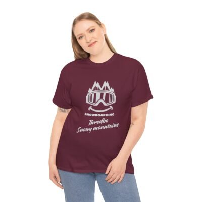 Snowy Mountains Snowboarding T-Shirt for Snowboarders and Skiers - Image 7