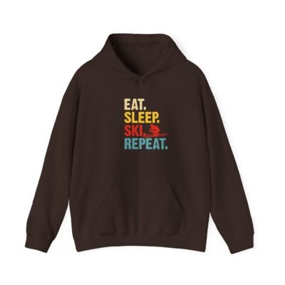 Skiing Humor Hoodie - Eat, Sleep, Ski, Repeat, Cozy Winter Gift, Ski Lover Apparel, Unisex Hoodie, Fun Ski Sweatshirt - Image 17
