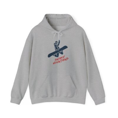 Snowy Mountains Hoodie, Cozy Winter Sweatshirt, Snowboarder Pullover, Perfect for Ski Season, Holiday Gift for Him or Her - Image 16