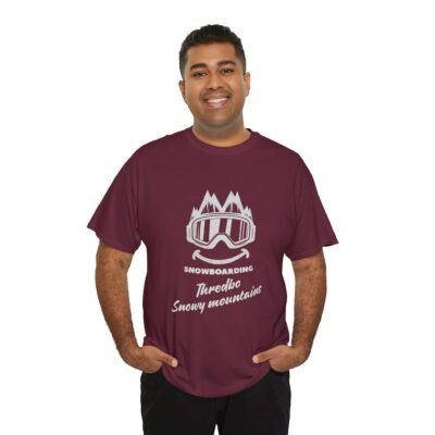 Snowy Mountains Snowboarding T-Shirt for Snowboarders and Skiers - Image 8