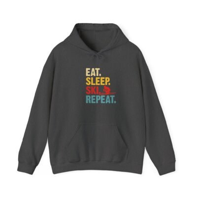 Skiing Humor Hoodie - Eat, Sleep, Ski, Repeat, Cozy Winter Gift, Ski Lover Apparel, Unisex Hoodie, Fun Ski Sweatshirt - Image 25