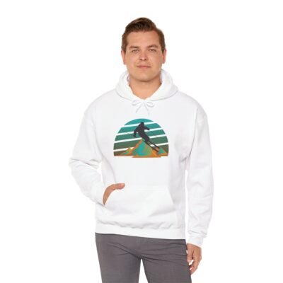 Retro Skiing Hoodie - Unisex Heavy Blend™ - Image 6