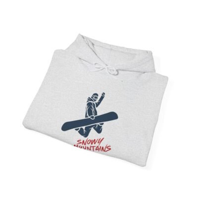 Snowy Mountains Hoodie, Cozy Winter Sweatshirt, Snowboarder Pullover, Perfect for Ski Season, Holiday Gift for Him or Her - Image 11
