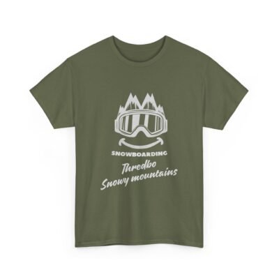 Snowy Mountains Snowboarding T-Shirt for Snowboarders and Skiers - Image 29