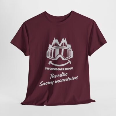 Snowy Mountains Snowboarding T-Shirt for Snowboarders and Skiers - Image 5