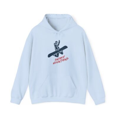 Snowy Mountains Hoodie, Cozy Winter Sweatshirt, Snowboarder Pullover, Perfect for Ski Season, Holiday Gift for Him or Her - Image 20