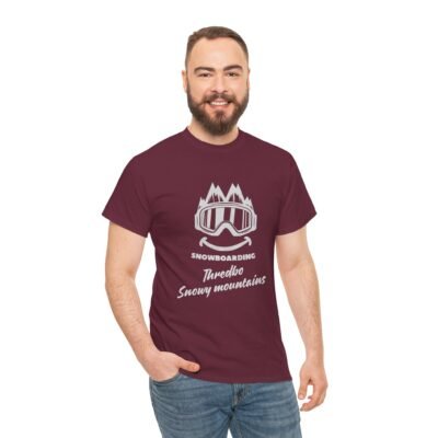 Snowy Mountains Snowboarding T-Shirt for Snowboarders and Skiers - Image 9