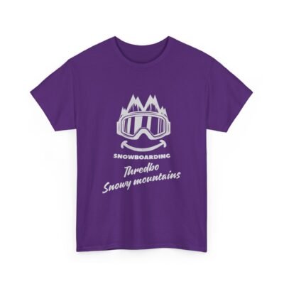 Snowy Mountains Snowboarding T-Shirt for Snowboarders and Skiers - Image 57