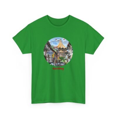 Kuching Design Unisex Heavy Cotton Tee, Casual Wear, Travel Souvenir, Gift for Him/Her, Streetwear, Art Lovers - Image 27