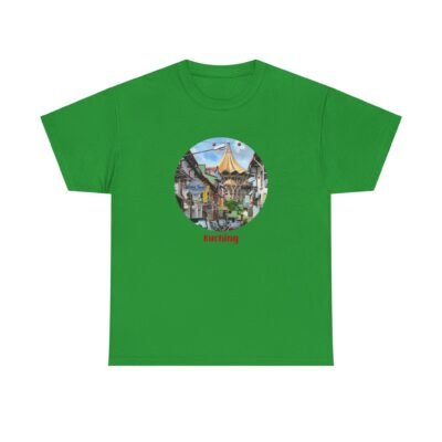 Kuching Design Unisex Heavy Cotton Tee, Casual Wear, Travel Souvenir, Gift for Him/Her, Streetwear, Art Lovers - Image 25