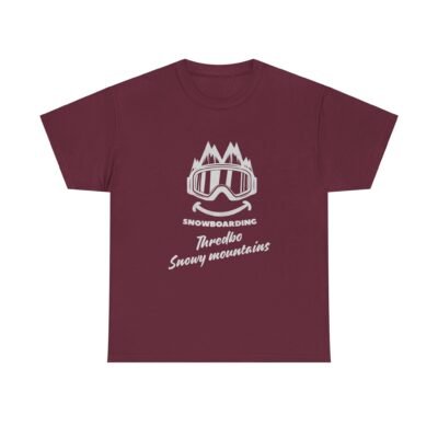 Snowy Mountains Snowboarding T-Shirt for Snowboarders and Skiers - Image 2