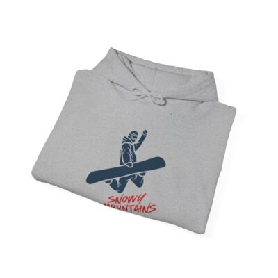 Snowy Mountains Hoodie, Cozy Winter Sweatshirt, Snowboarder Pullover, Perfect for Ski Season, Holiday Gift for Him or Her - Image 19