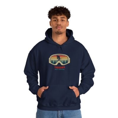 Retro Mountain Skiing Hoodie - Thredbo Snowy Mountains NSW Australia Theme