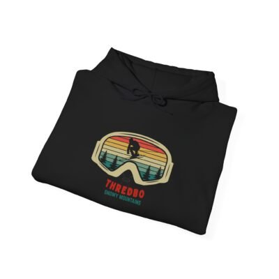 Retro Mountain Skiing Hoodie - Thredbo Snowy Mountains NSW Australia Theme - Image 15