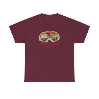Ski Google T-Shirt - Unisex Heavy Cotton Tee - Mount Hotham Victoria Australia - Image 16
