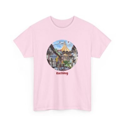 Kuching Design Unisex Heavy Cotton Tee, Casual Wear, Travel Souvenir, Gift for Him/Her, Streetwear, Art Lovers - Image 31