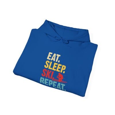 Skiing Humor Hoodie - Eat, Sleep, Ski, Repeat, Cozy Winter Gift, Ski Lover Apparel, Unisex Hoodie, Fun Ski Sweatshirt - Image 32