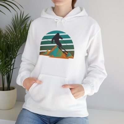 Retro Skiing Hoodie - Unisex Heavy Blend™ - Image 7