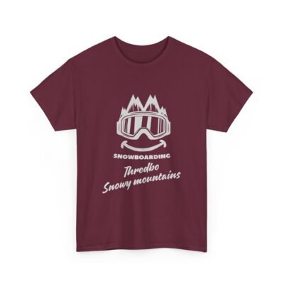 Snowy Mountains Snowboarding T-Shirt for Snowboarders and Skiers - Image 4