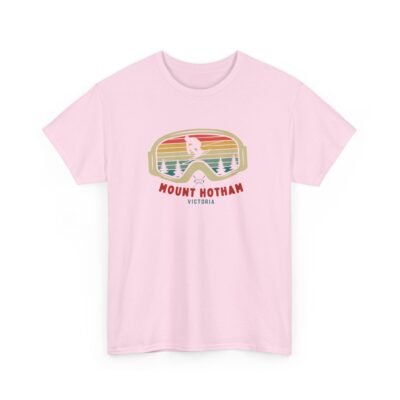 Ski Google T-Shirt - Unisex Heavy Cotton Tee - Mount Hotham Victoria Australia - Image 30