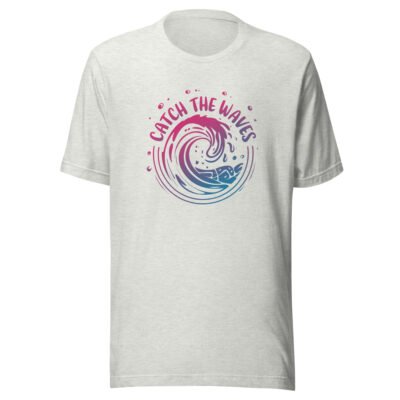 Catch The Waves - Summer Unisex T-Shirt - Image 5