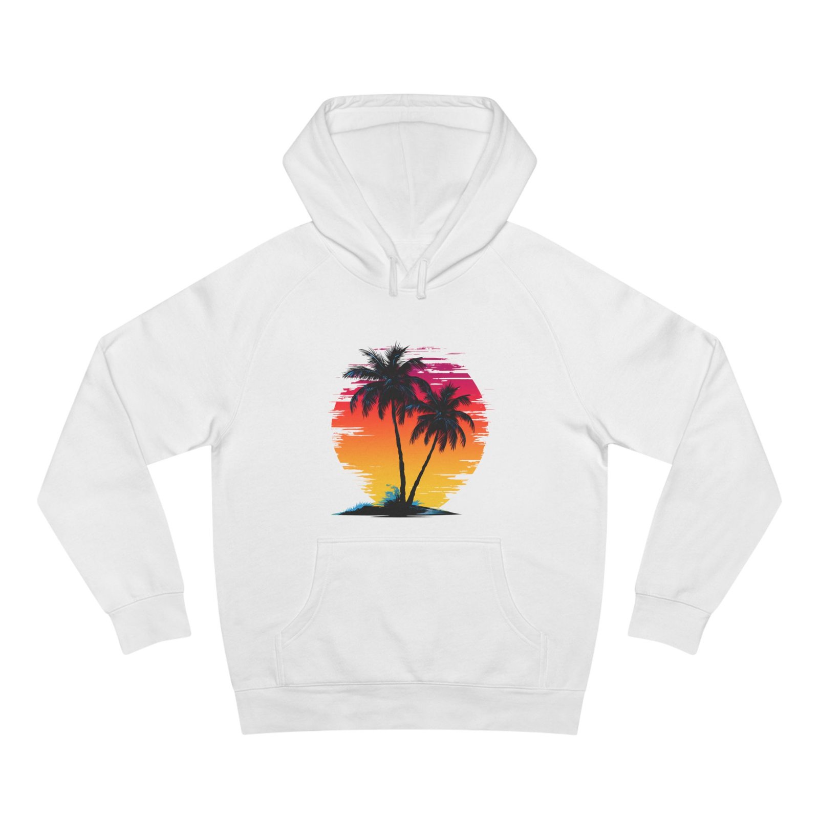 Hoodie — Retro Palm Sunset Graphic Pullover