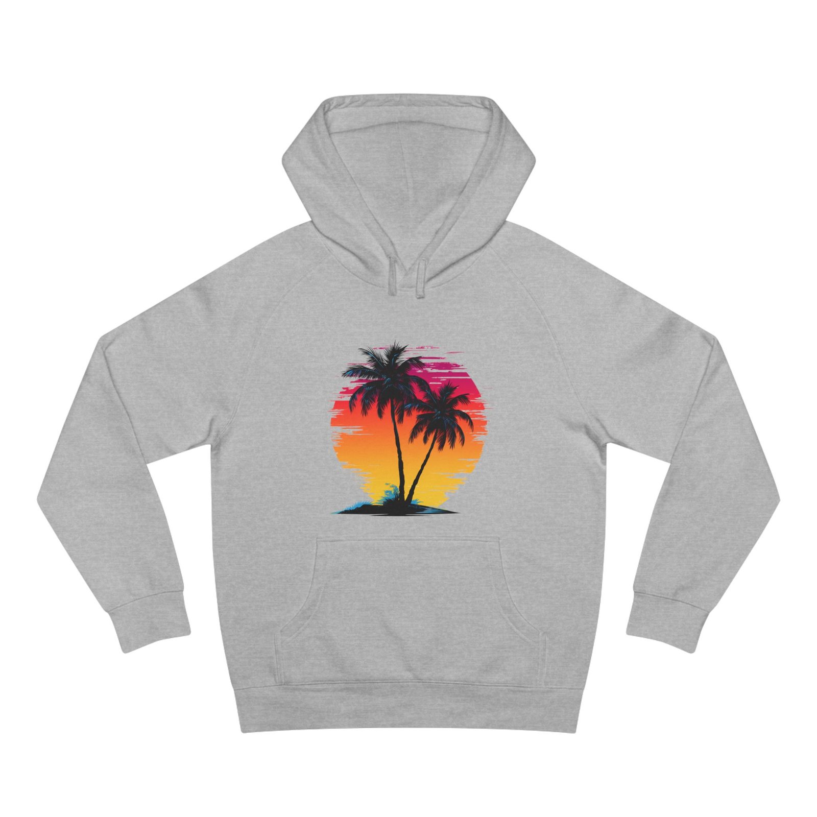 Hoodie — Retro Palm Sunset Graphic Pullover - Image 9