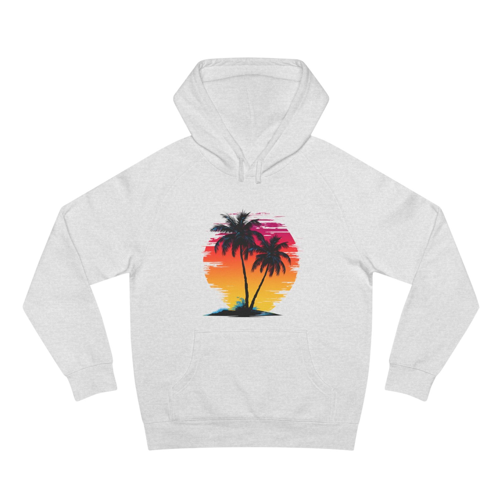 Hoodie — Retro Palm Sunset Graphic Pullover - Image 5